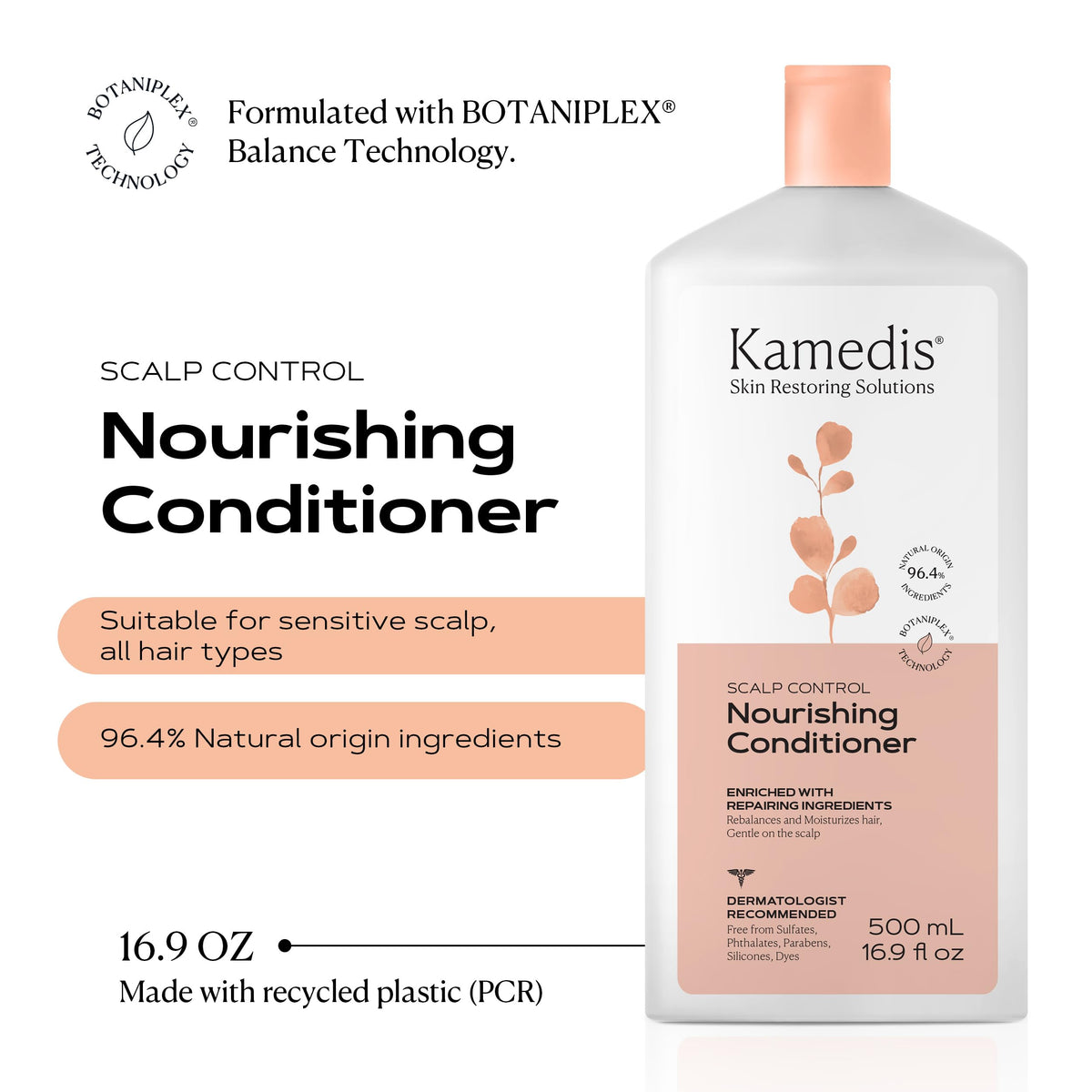 KAMEDIS conditioner with shea butter close-up highlighting nourishing ingredients.