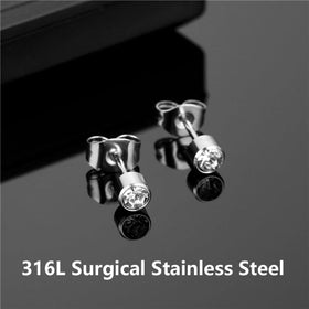 Kamija 316l stainless steel ear studs 20-pairs for multiple piercings