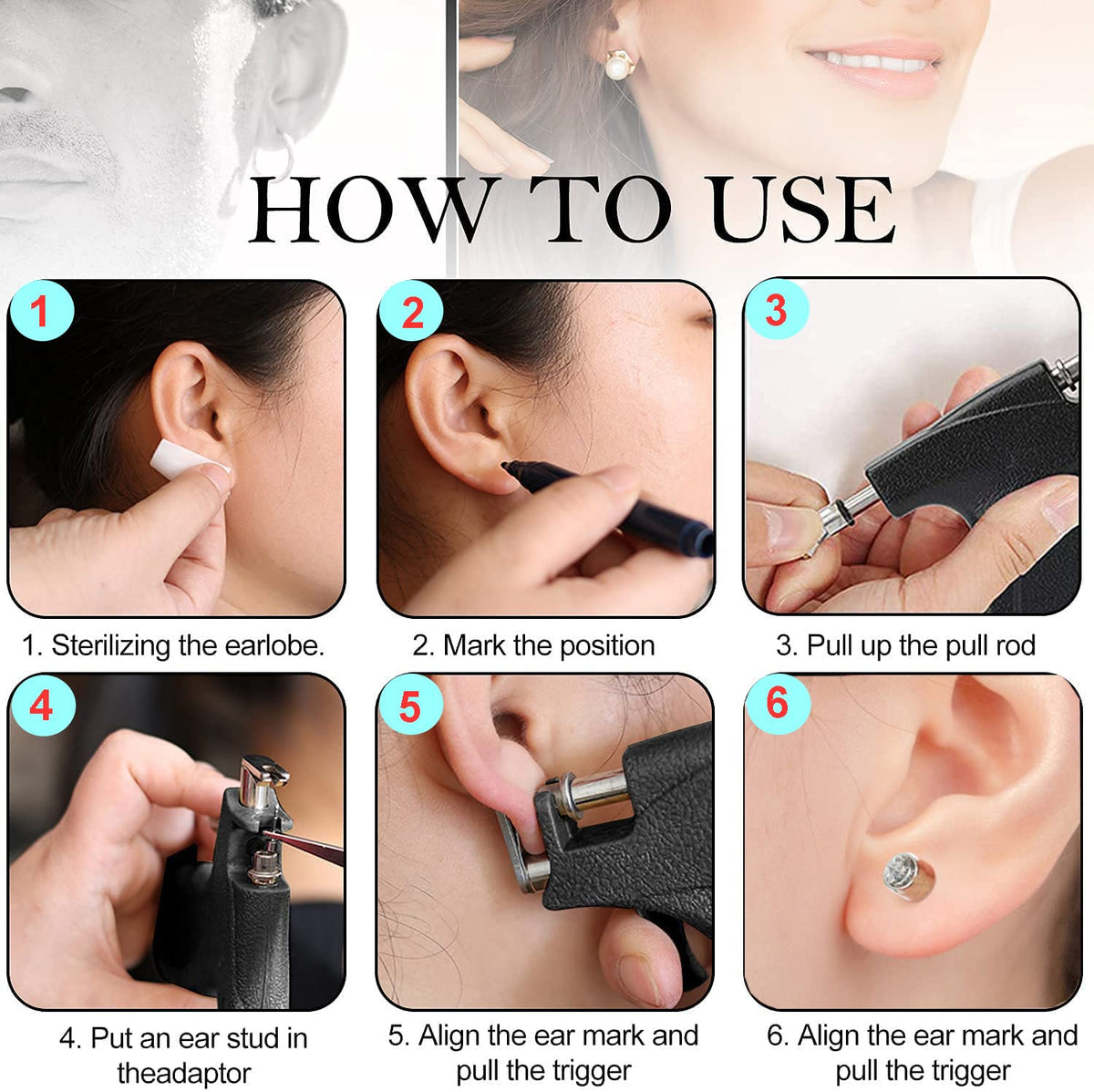 Kamija salon home use piercing kit on display