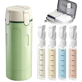 Kaminii 4-in-1 travel bottle leakproof cap keeps toiletries secure on trips.