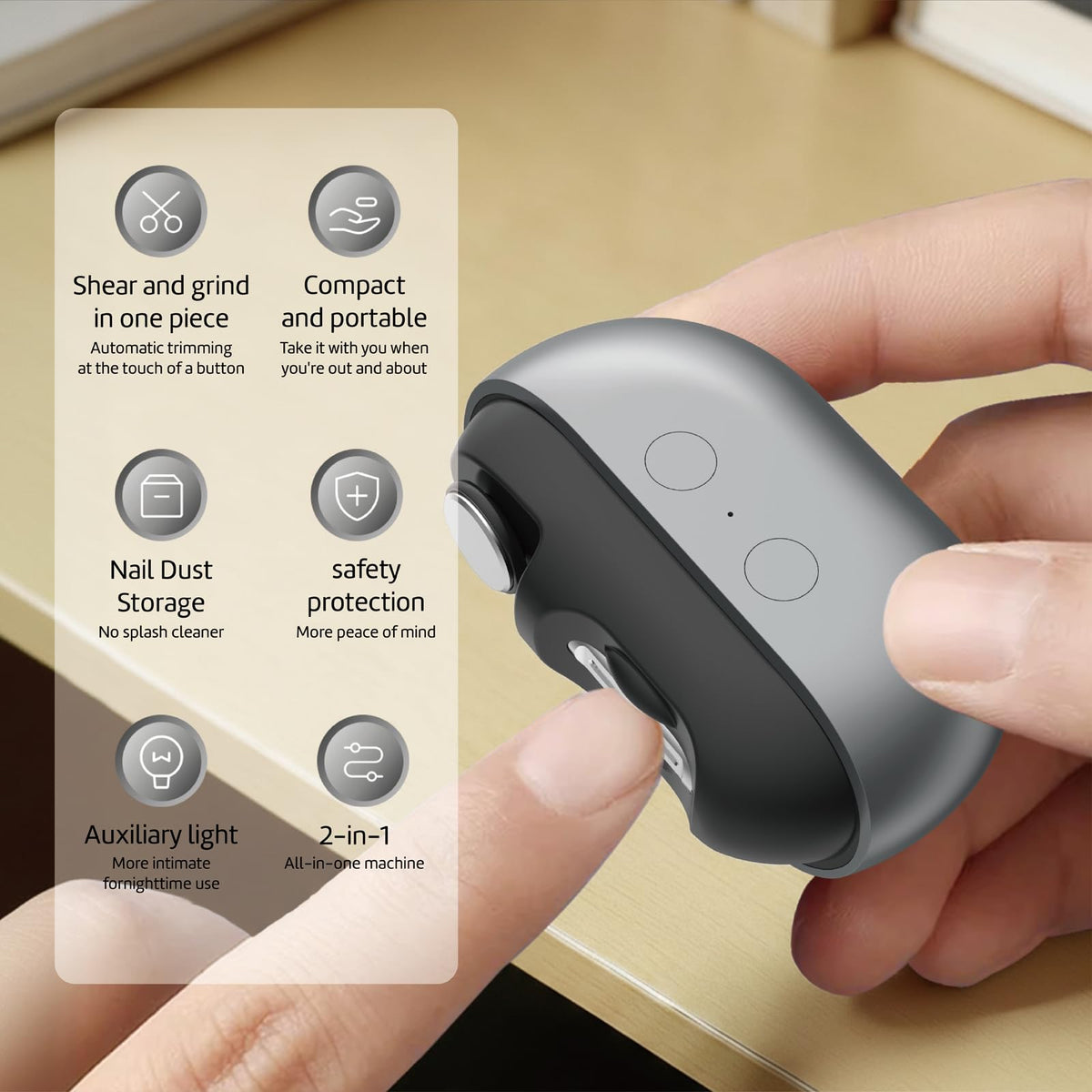 KANBHE Type-C rechargeable battery enables quick charging and travel readiness.