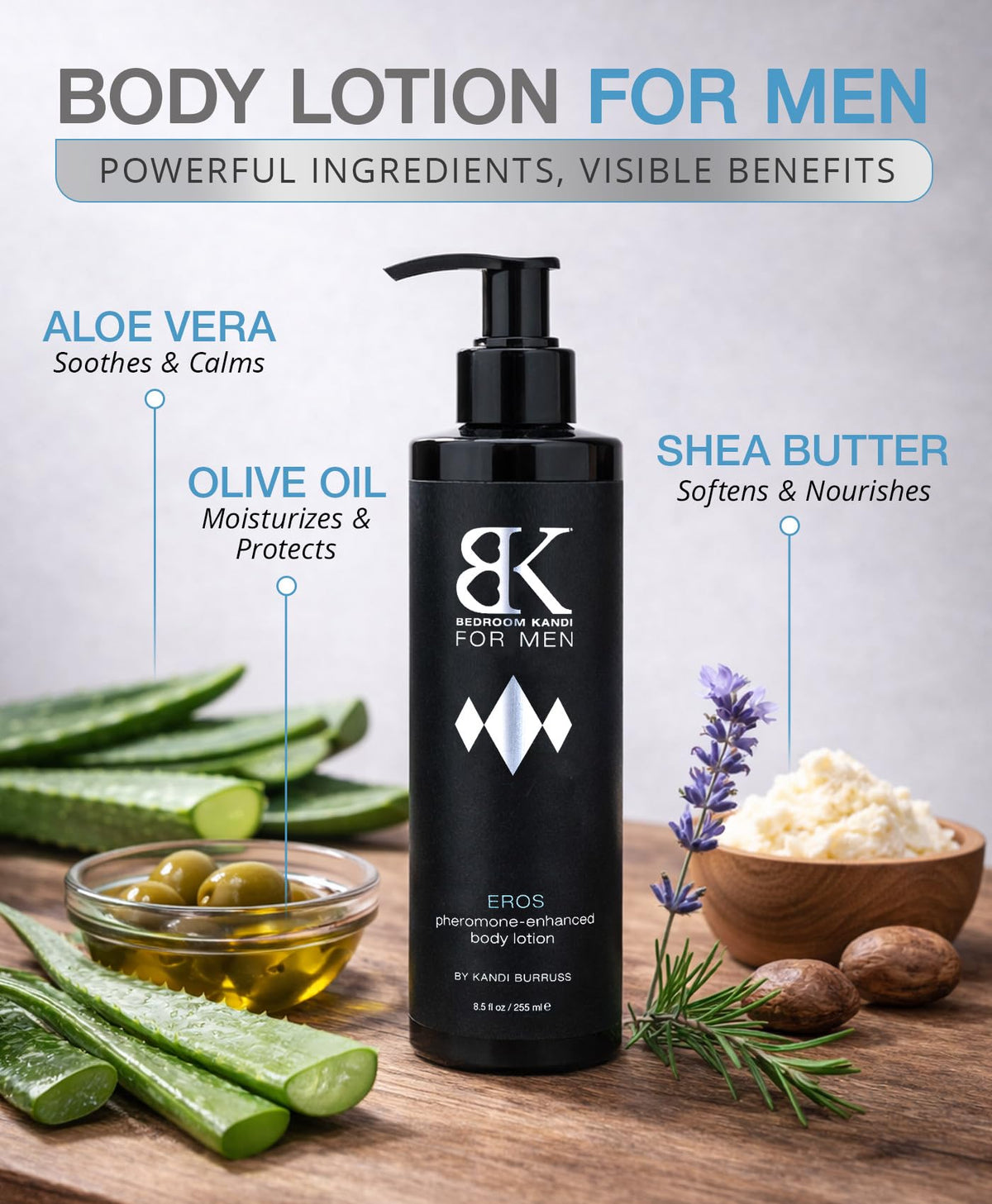 Kandi Bedroom Lotion Aloe Vera infusion deep hydration with non-greasy finish