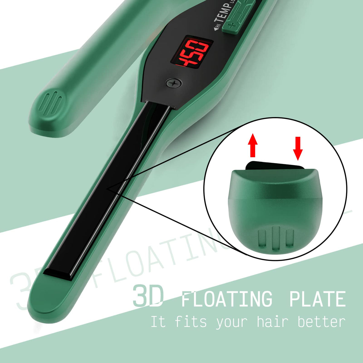 K&K compact travel-friendly iron with 360° swivel cord for easy use