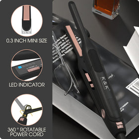 K&K Mini Flat Iron used on a beard for a neat, defined line.