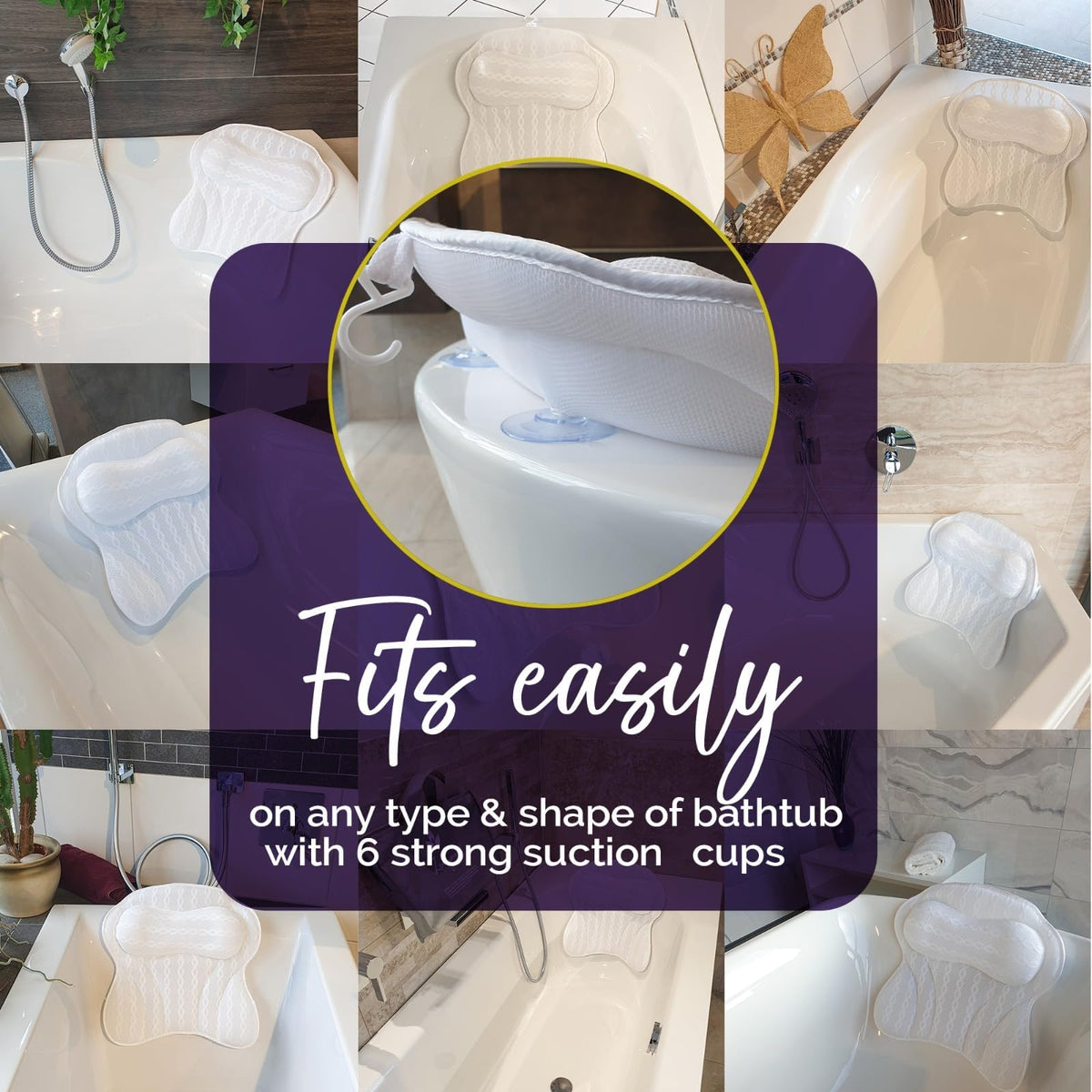 Kandoona bath pillow comes with a drying wash bag