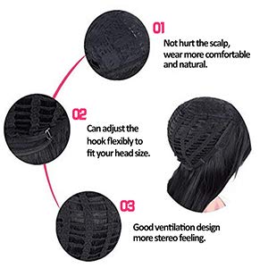 Kaneles natural looking, soft touch finish enhances real hair illusion.