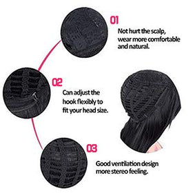 Kaneles natural looking, soft touch finish enhances real hair illusion.