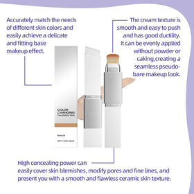 KANGBOMEI compact makeup stick offers lightweight, comfortable wear.
