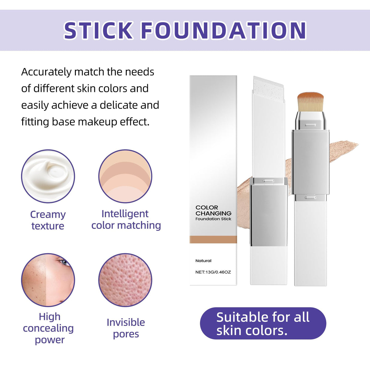 KANGBOMEI detachable brush reveals precise blending for targeted coverage.