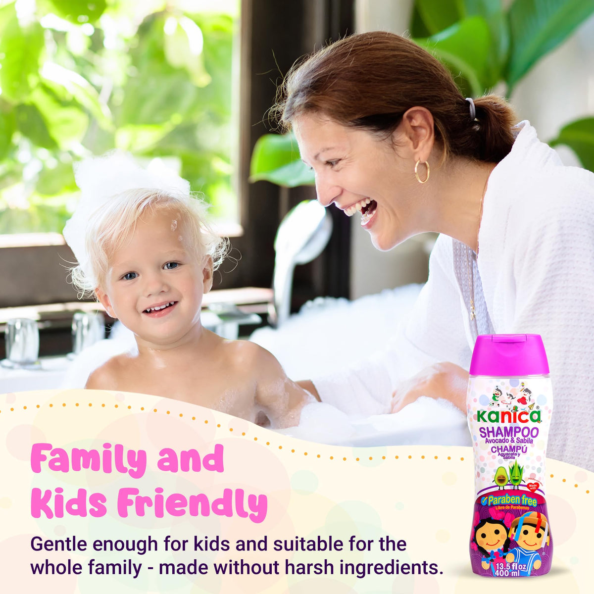 Creamy foamy lather from KANICA avocado and aloe shampoo.