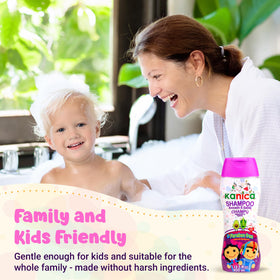 Creamy foamy lather from KANICA avocado and aloe shampoo.
