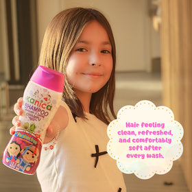 Natural ingredients highlighted on the avocado and aloe shampoo label.