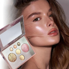 Kapeine face palette in use, easy to blend on the go.