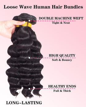 Kapelli Hair 12A-grade Remy loose deep wave for durable, low shedding wear
