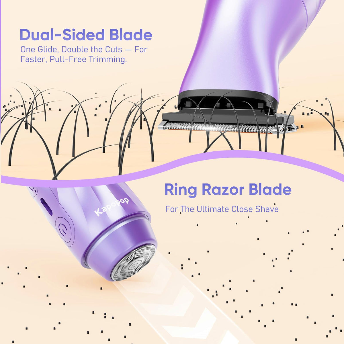 Kapopop travel-size razor is convenient for on-the-go grooming