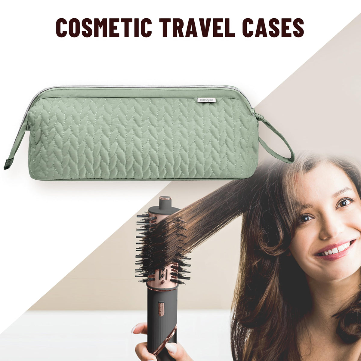 KarSyon Shark Flex Style Case sage green peach-skin finish.
