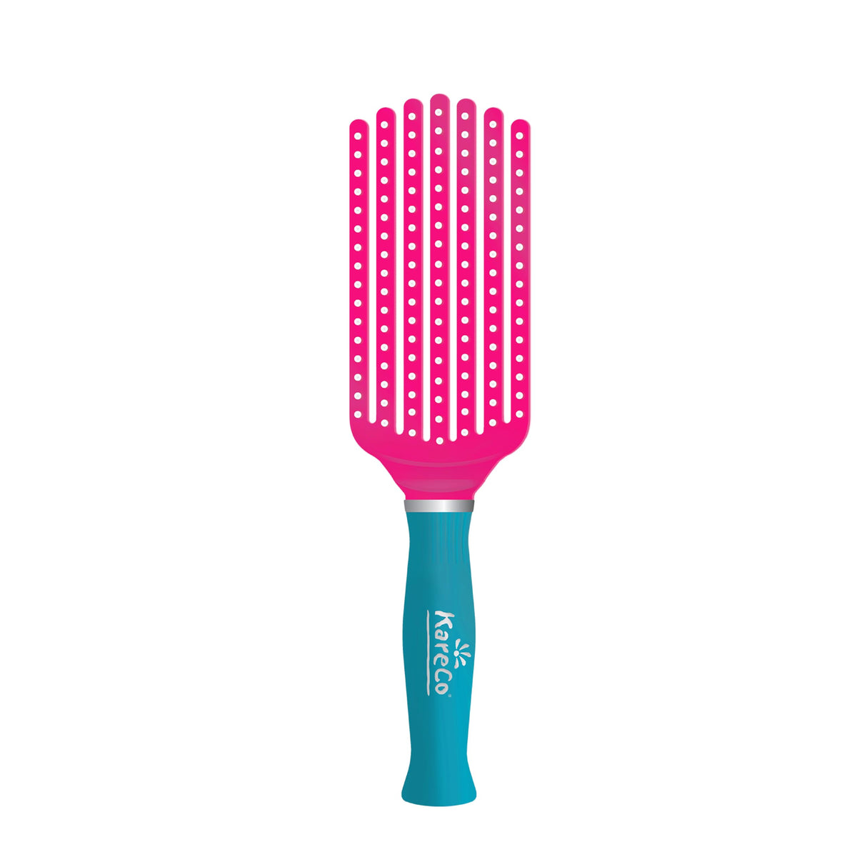 KareCo Tangle Buster mini teal front view ideal for on-the-go touch-ups