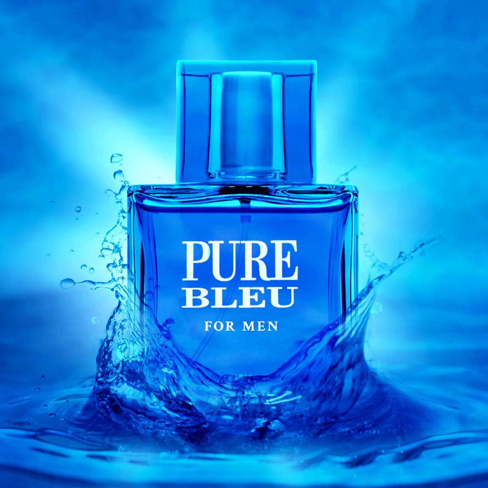 Karen Low Pure Blue on a dresser, ideal for everyday wear.
