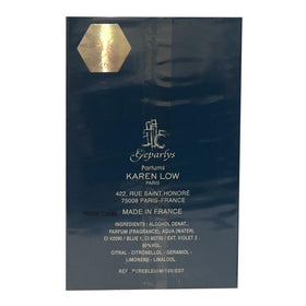 Karen Low Pure Blue eau de toilette splash showing fresh, wearable fragrance.