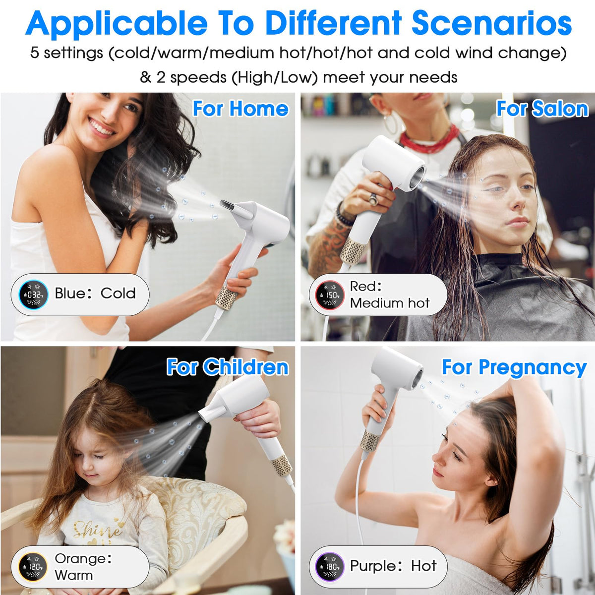 KARFUN hair dryer ALCI safety plug protecting against overheating.