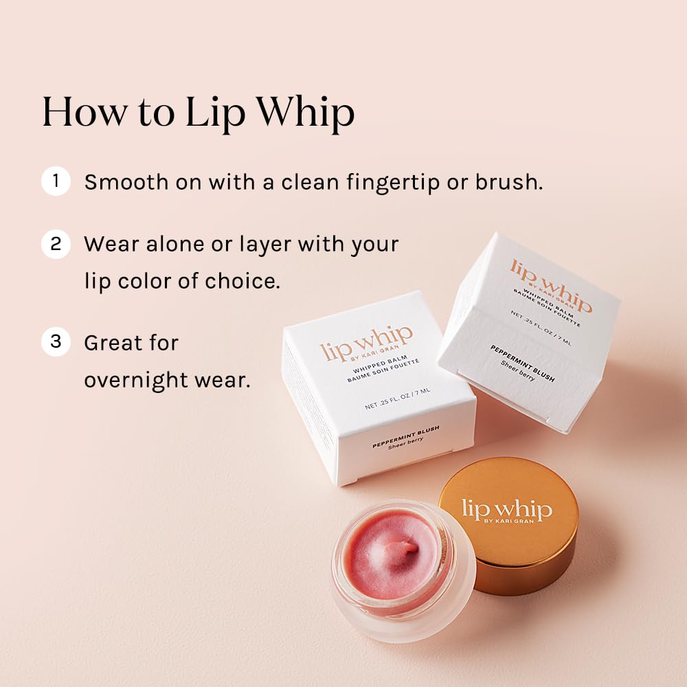 Kari Gran Lip Whip rich-texture close-up reveals buttery, silky lip care.
