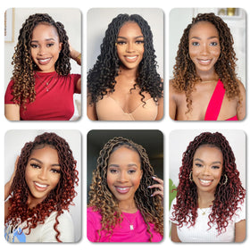 Karida Goddess Locs 12-inch crochet hair in color T30 shade.