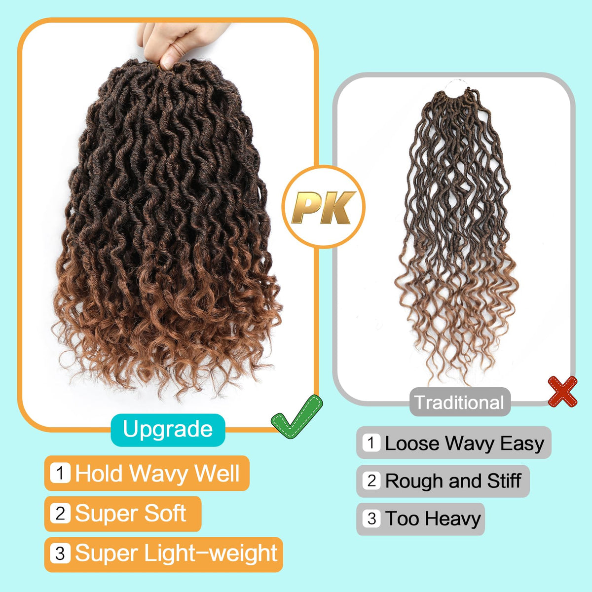 Karida Goddess Locs 12-inch crochet hair pre-looped for easy, fast installation.