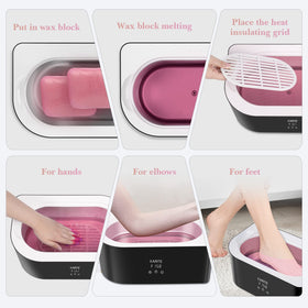 Karite paraffin wax bath setup with beads for smooth melts