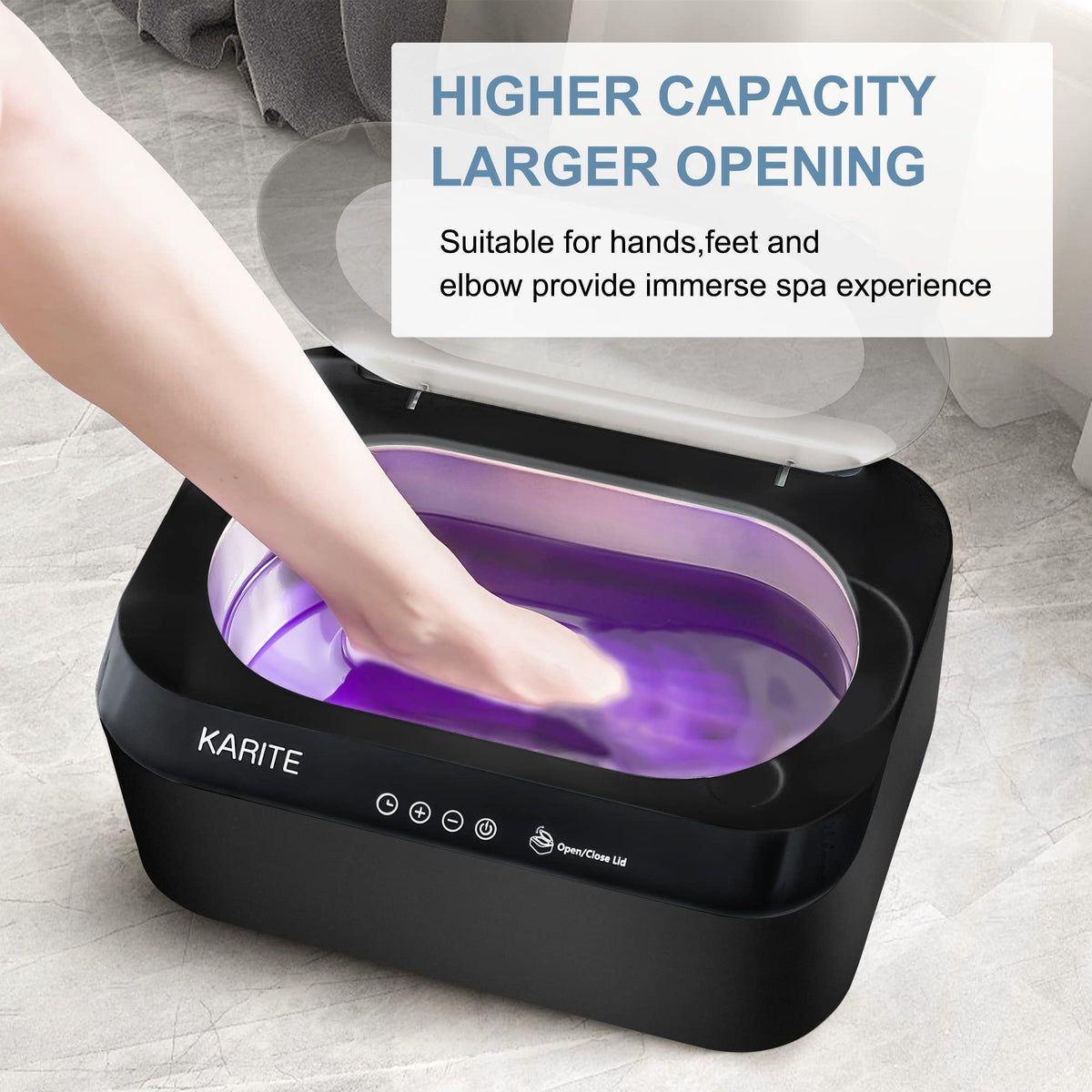 Karite paraffin wax machine offers three heating modes for flexible melting.