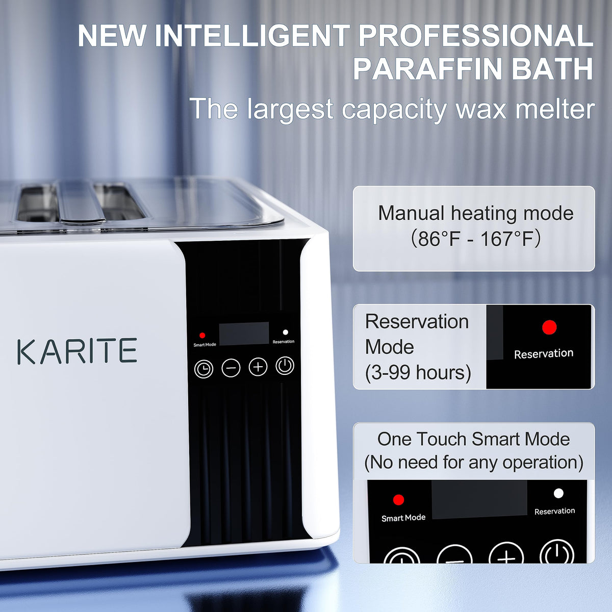 Karite wax bath image focused on hands and feet treatment