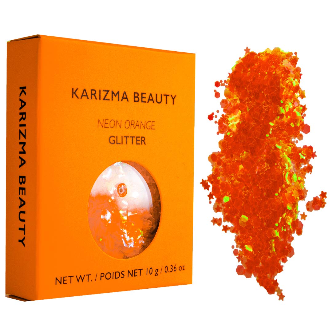 KARIZMA Neon Nights green glitter pot for neon body highlights.