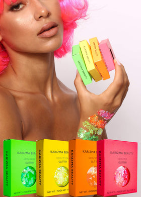 KARIZMA Neon Nights packaging and display for festival setups.