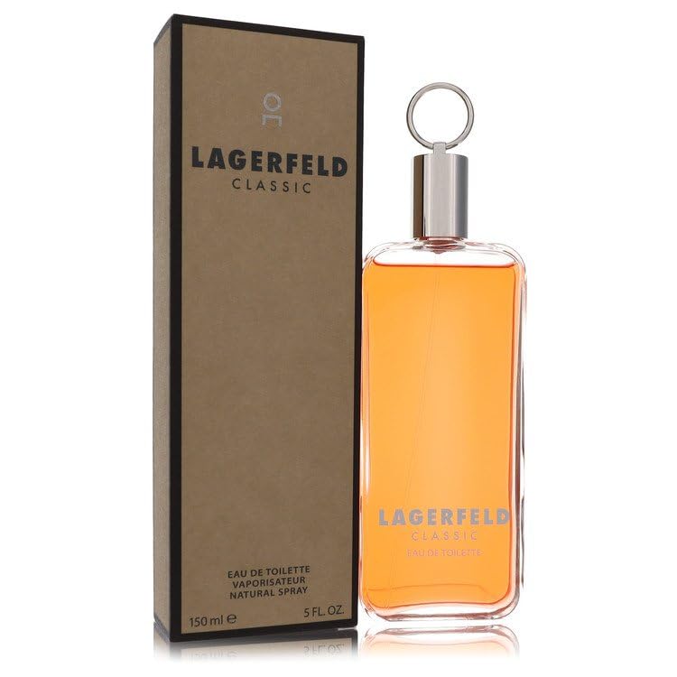 Karl Lagerfeld Lagerfeld Classic EDT bottle with silver finish, ideal for daily wear and lasting fragrance.