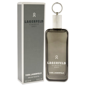 Karl Lagerfeld Lagerfeld Classic Grey embossed cap detail emphasizes premium bottle design for gifting