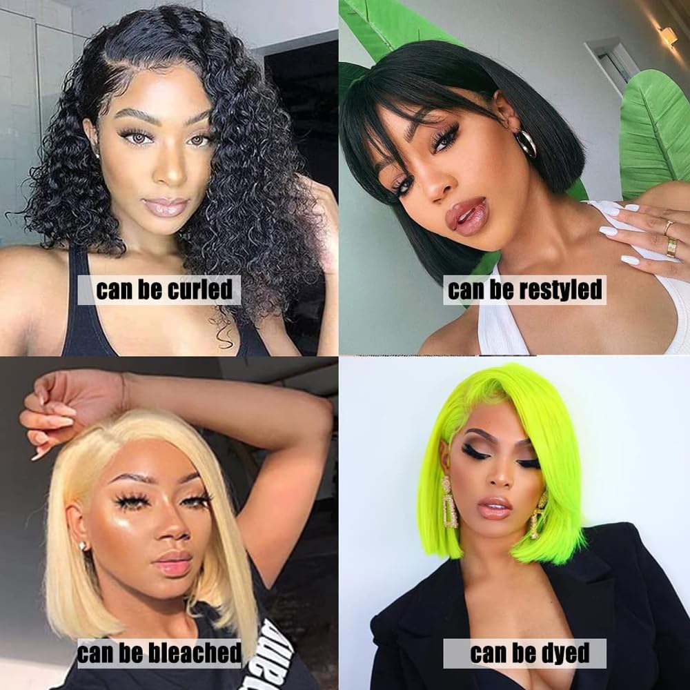 Karlami Bob Wig pre-plucked hairline enables quick styling and minimal prep.