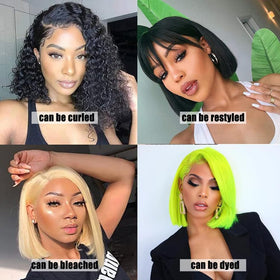Karlami Bob Wig pre-plucked hairline enables quick styling and minimal prep.
