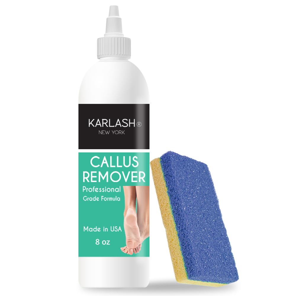 Karlash Callus Remover Gel with Pumice Stone Kit helps smooth dry heels and rough skin.