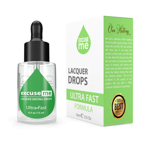 Karlash Excuse Me Nail Polish Drops applying a single drop for faster dry time.