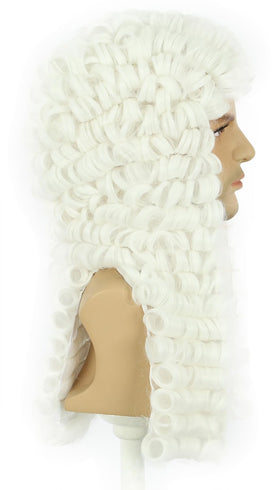 Karlery big white wig ideal for weddings and vintage-themed celebrations
