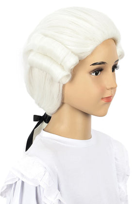 Karlery wig back view showing long curls and volume