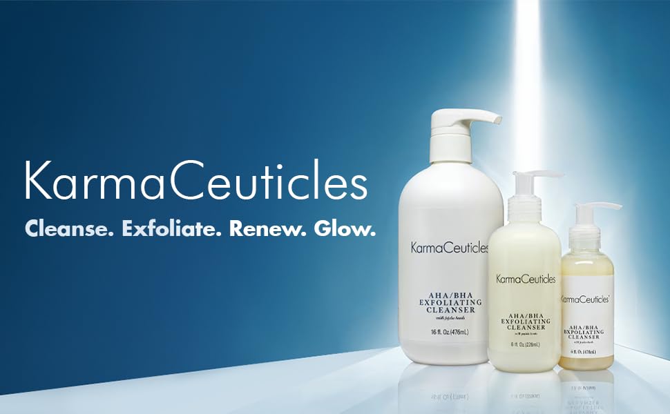 KarmaCeuticles cleanser bottle close-up for everyday skincare