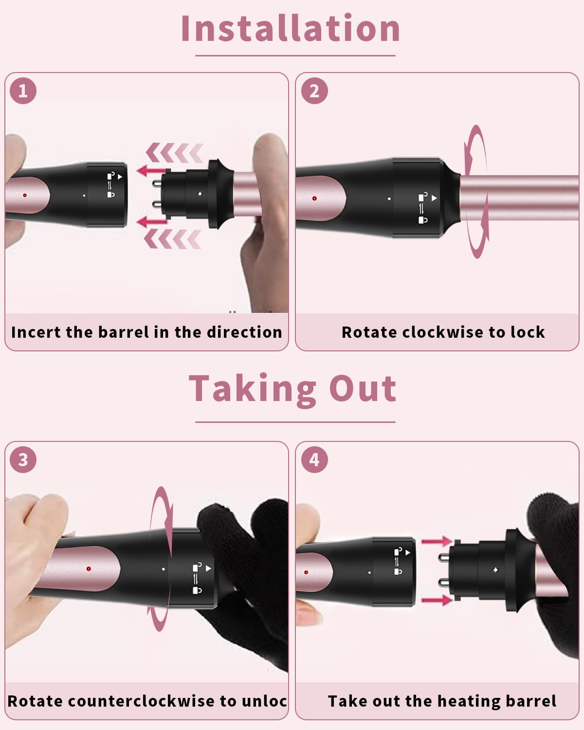 Karrong 1-inch bubble barrel creating vintage-style curls and volume.