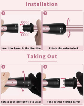 Karrong 1-inch bubble barrel creating vintage-style curls and volume.