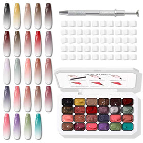 Karroy 24-color sponge pat paint palette for effortless ombre nails