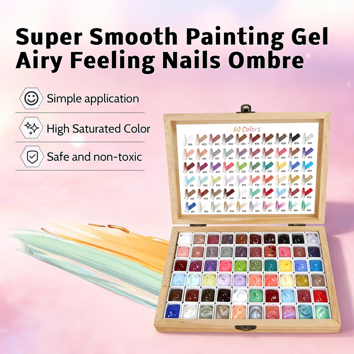 Karroy nine-techniques palette enables diverse nail art options.