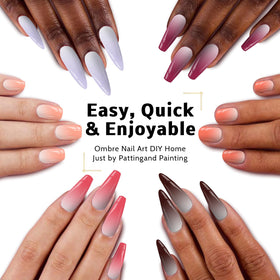Karroy ombre gradient nails sample showing color transitions