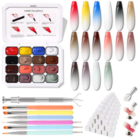 Karroy ombre gel bottle for vibrant gradient nails and smooth curing.