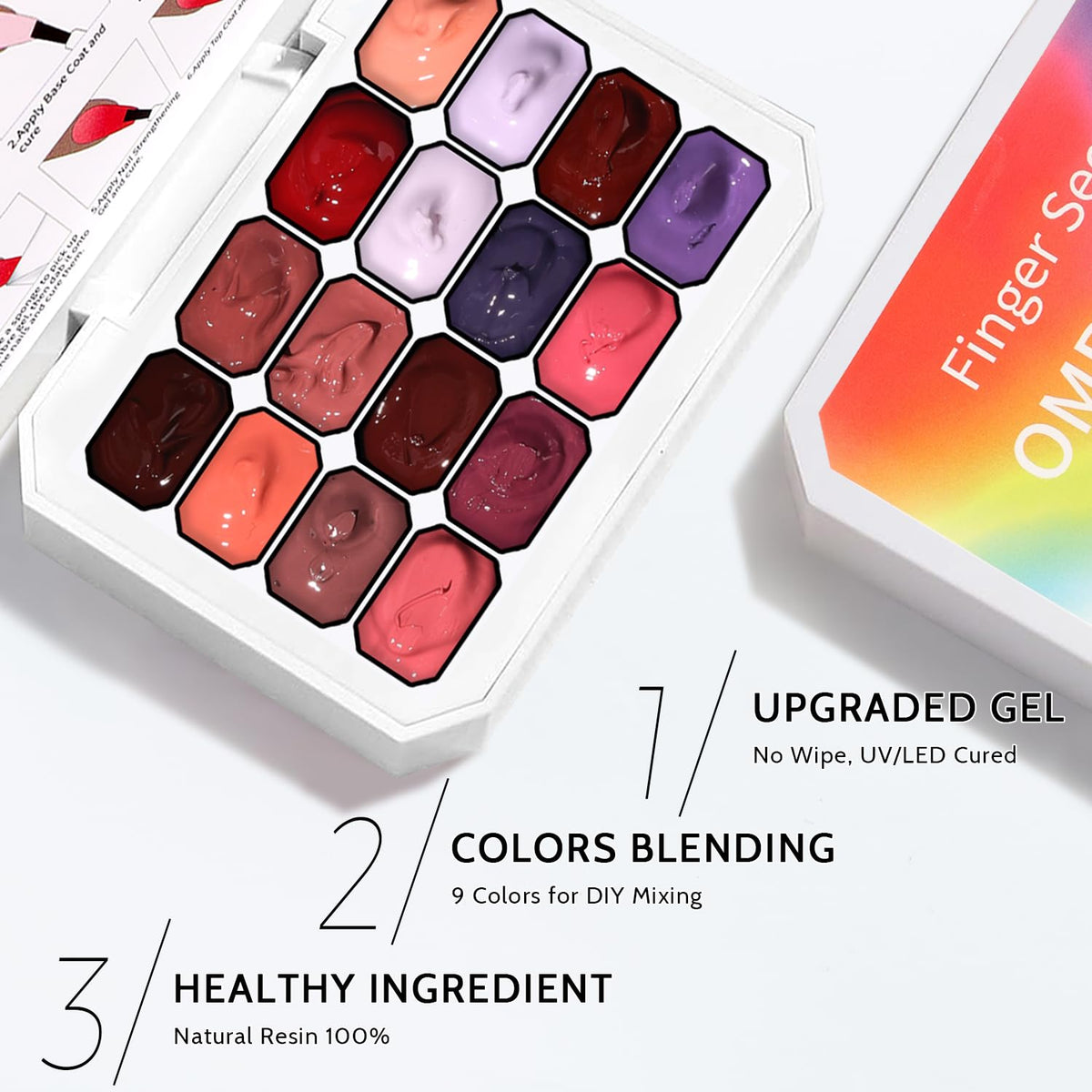 Karroy UV/LED cured gel palette for durable home nail art