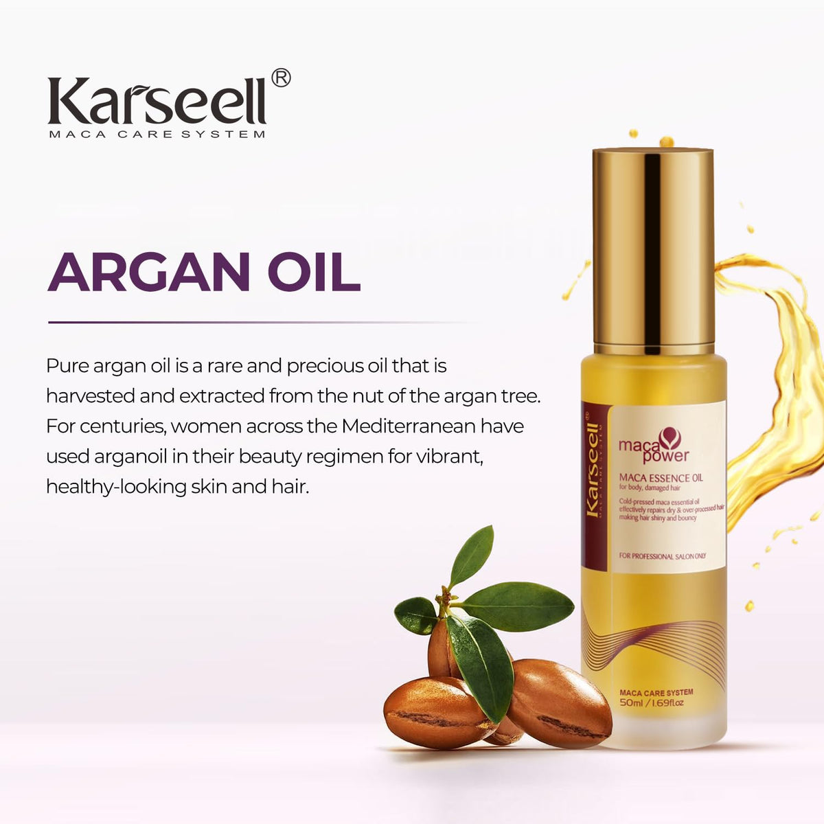 Karseell applying mask on hair demonstrates quick at home toning