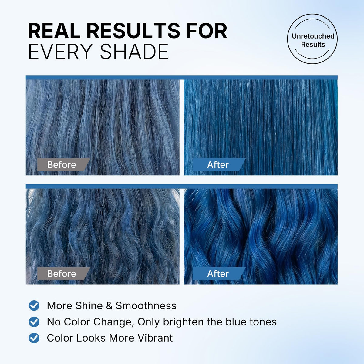 Karseell Blue Color Depositing Conditioner application on hair demonstrates simple at-home use